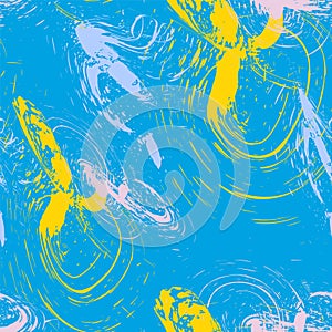 Seamless abstract urban pattern with trianle elements and grunge spots